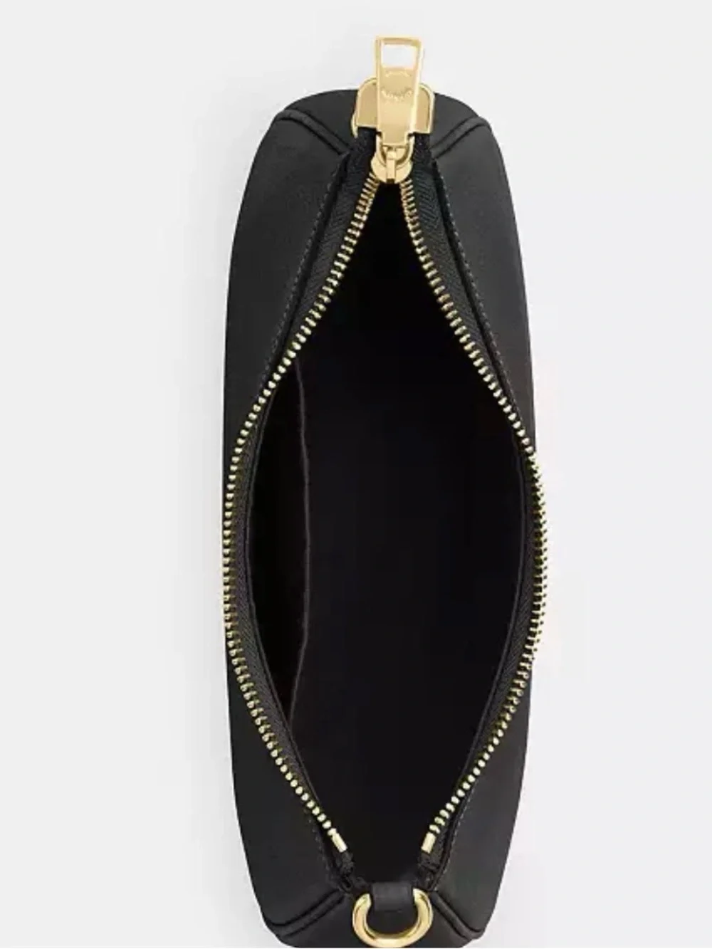 COACH Black Pebbled Leather Shoulder Bag with Gold Hardware - Picture 2 of 8